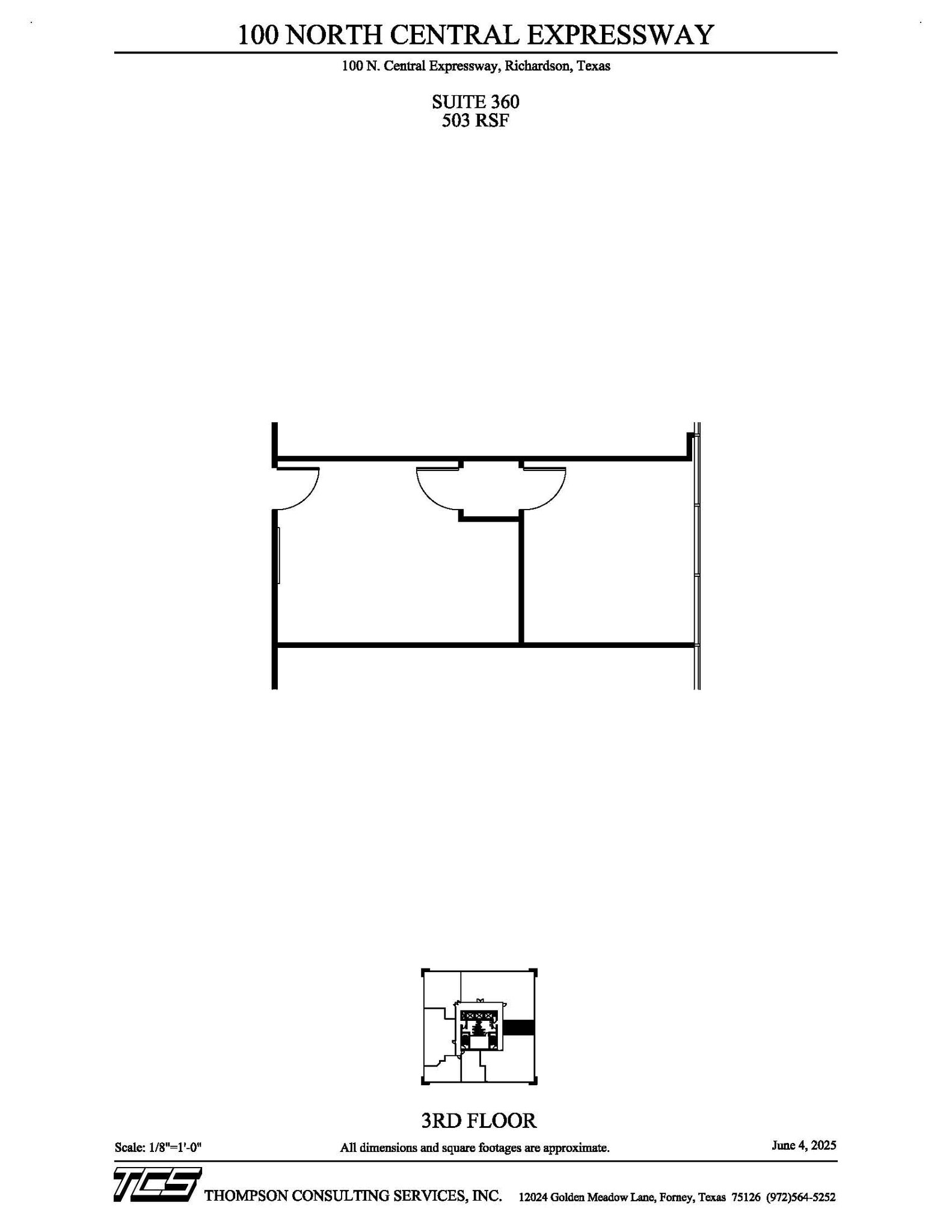 100 N Central Expy, Richardson, TX for lease Floor Plan- Image 1 of 6