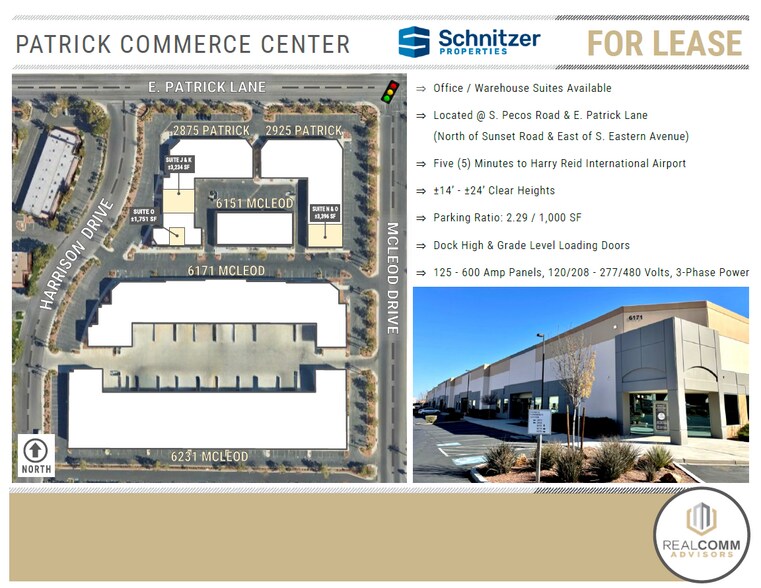2875 E Patrick Ln, Las Vegas, NV à louer - Plan de site - Image 2 de 9