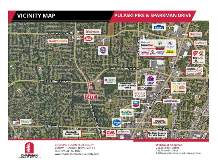 Pulaski Pike And Sparkman Dr, Huntsville, AL à vendre - Aérien - Image 2 de 3