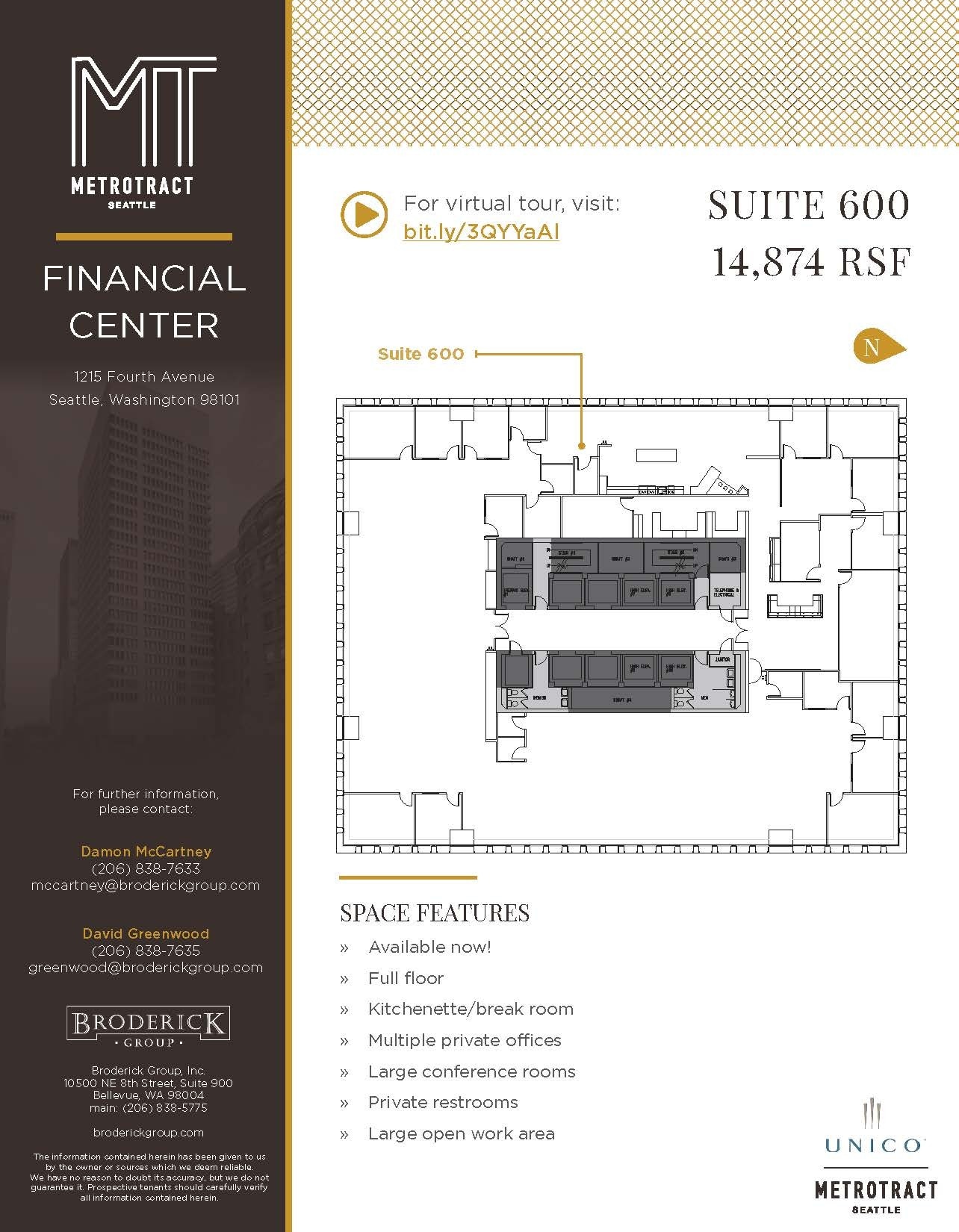 1215 4th Ave, Seattle, WA à louer Plan d’étage- Image 1 de 1