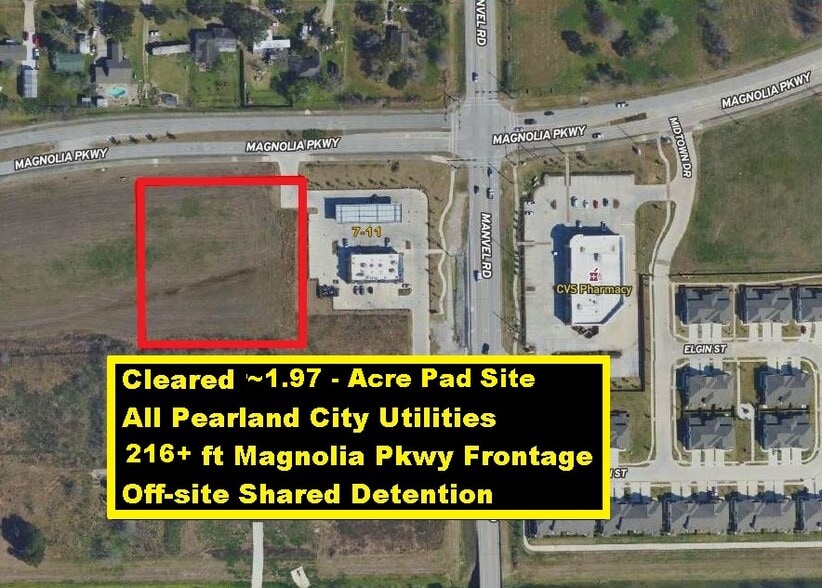 0 Magnolia Pky, Pearland, TX for sale - Aerial - Image 2 of 14