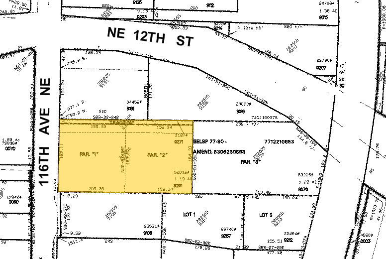 1310 116th Ave NE, Bellevue, WA à louer - Plan cadastral - Image 2 de 2