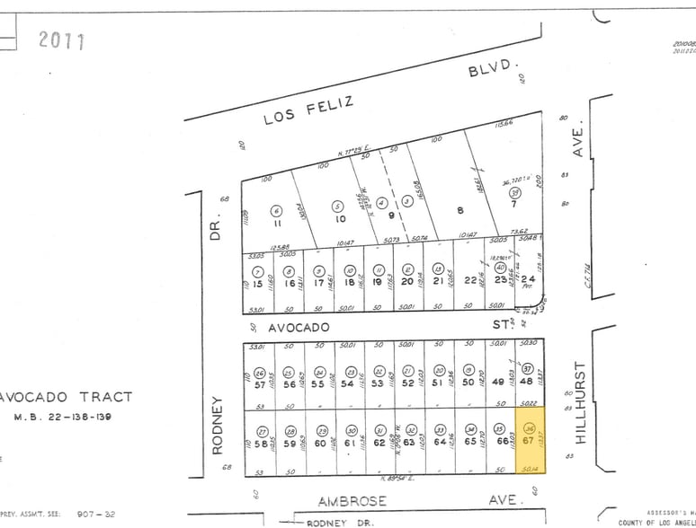 2101-2107 Hillhurst Ave, Los Angeles, CA à vendre - Plan cadastral - Image 3 de 3