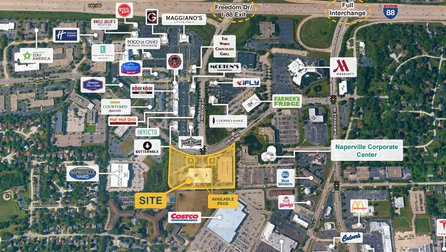 1240 E Diehl Rd, Naperville, IL for lease Aerial- Image 1 of 2