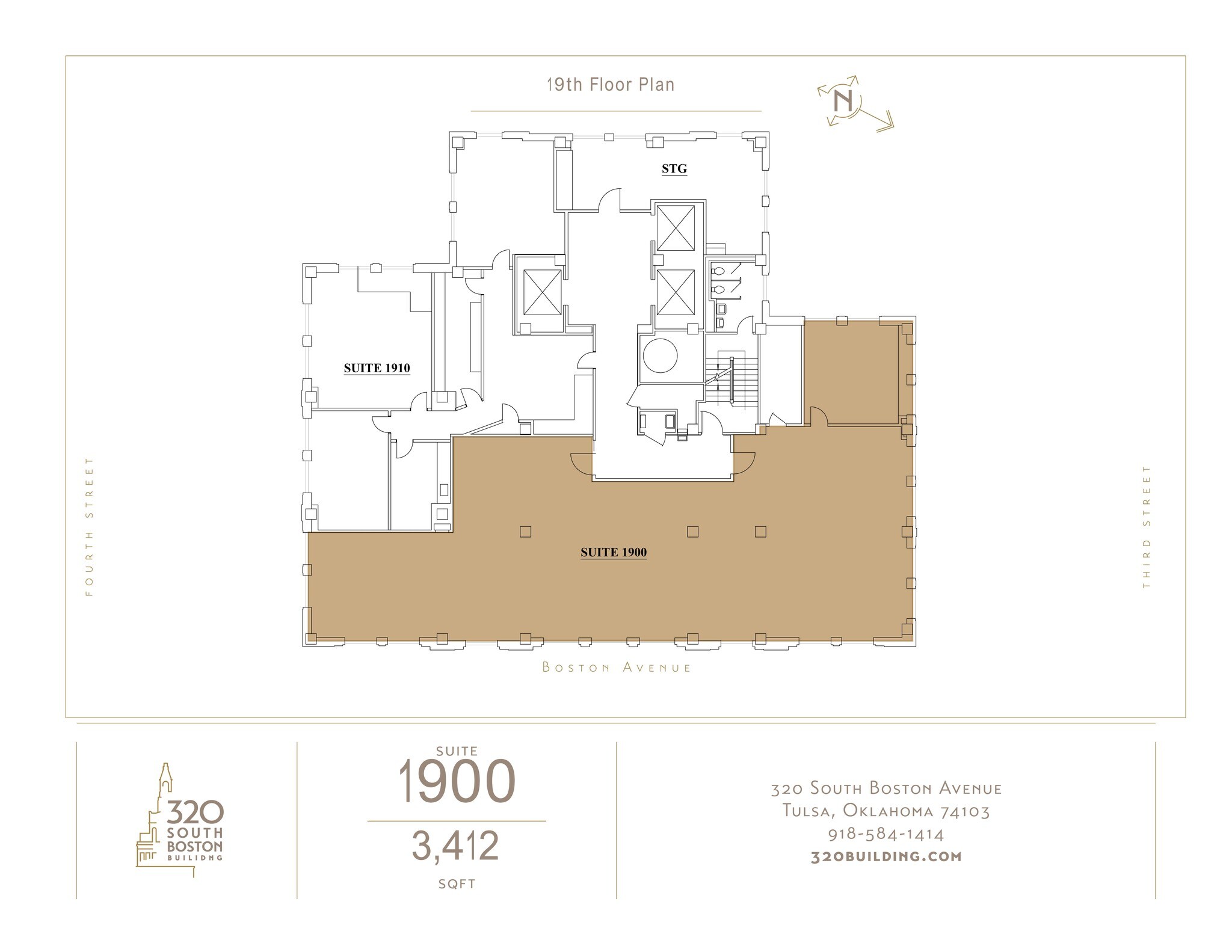 320 S Boston Ave, Tulsa, OK à louer Plan de site- Image 1 de 1