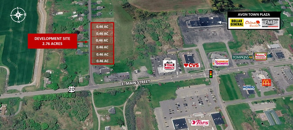 76 Pole Bridge rd, Avon, NY for sale - Aerial - Image 2 of 3
