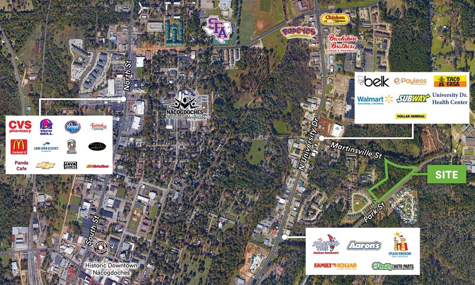 Park St, Nacogdoches, TX à vendre - Photo du bâtiment - Image 2 de 3