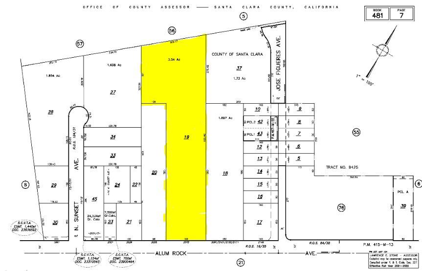 2075 Alum Rock Ave, San Jose, CA à louer - Plan cadastral - Image 3 de 4