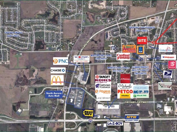Randall Rd, North Aurora, IL for sale Aerial- Image 1 of 8