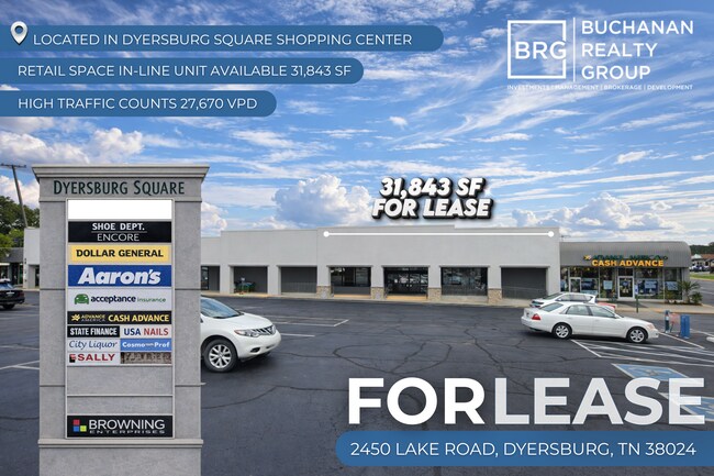 Plus de détails pour 2650 Lake Rd, Dyersburg, TN - Commerce de détail à louer