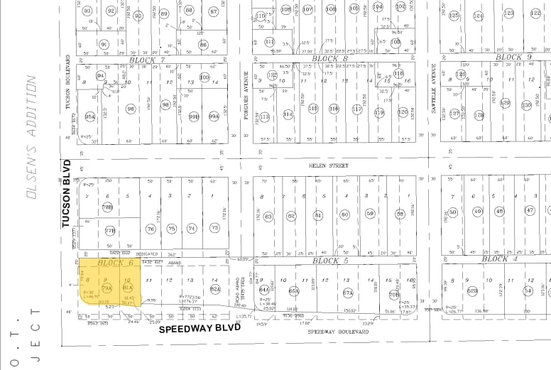 2511 E Speedway Blvd, Tucson, AZ à louer - Plan cadastral - Image 2 de 3