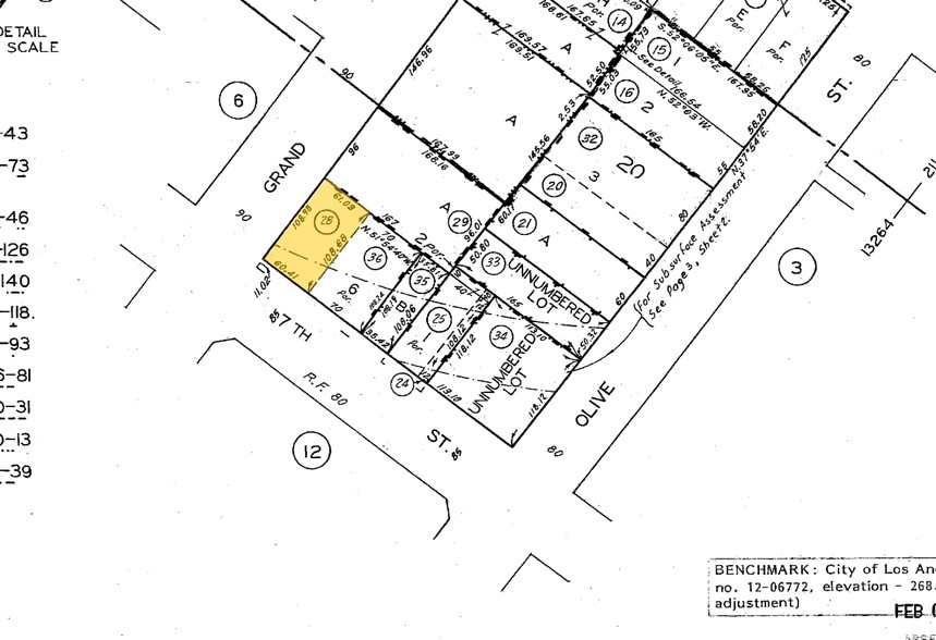 529 W 7th St, Los Angeles, CA à louer - Plan cadastral - Image 2 de 6