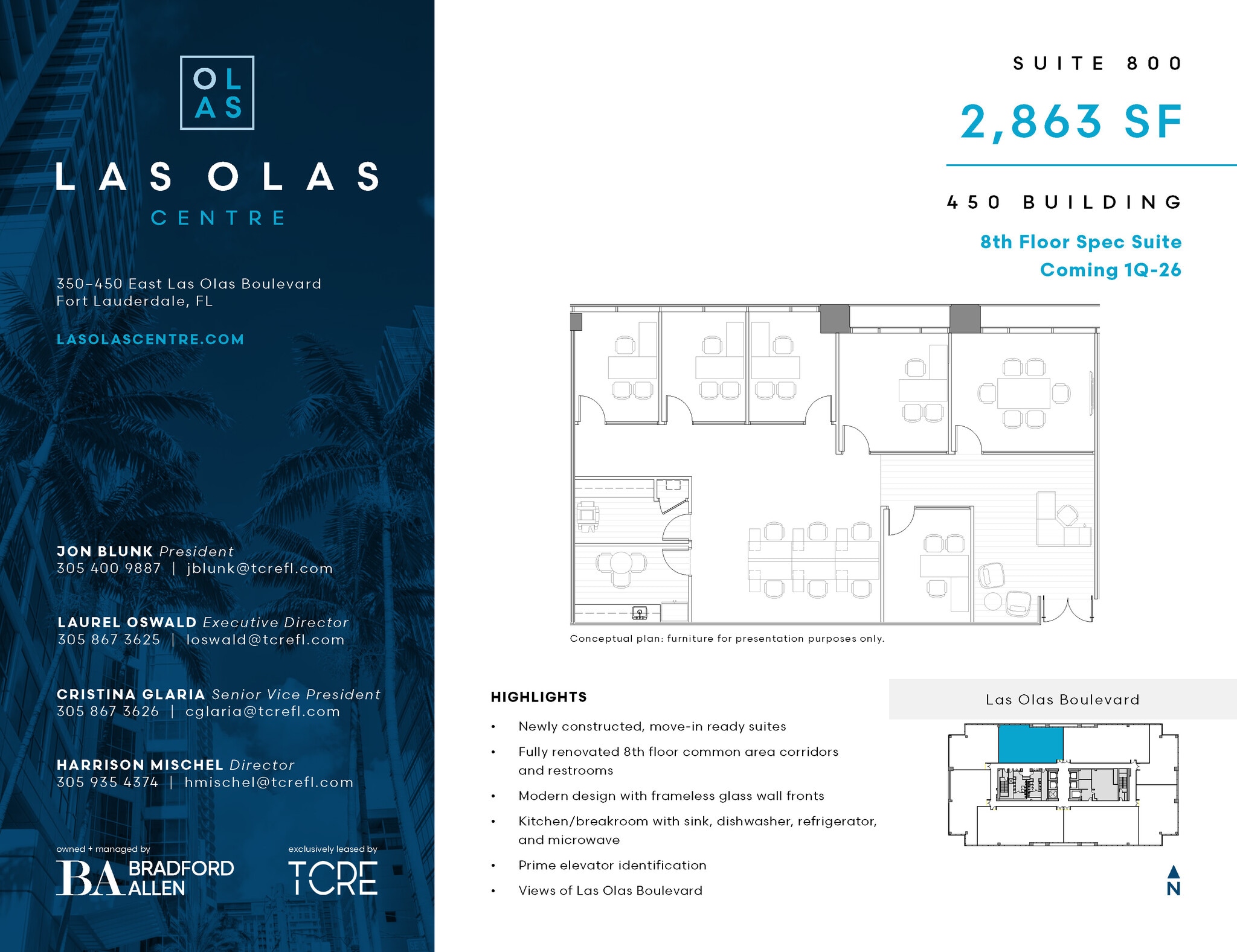 450 E Las Olas Blvd, Fort Lauderdale, FL à louer Plan d’étage- Image 1 de 2