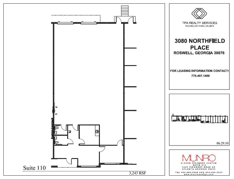 3080 Northfield Pl, Roswell, GA à louer - Plan d’étage - Image 3 de 5
