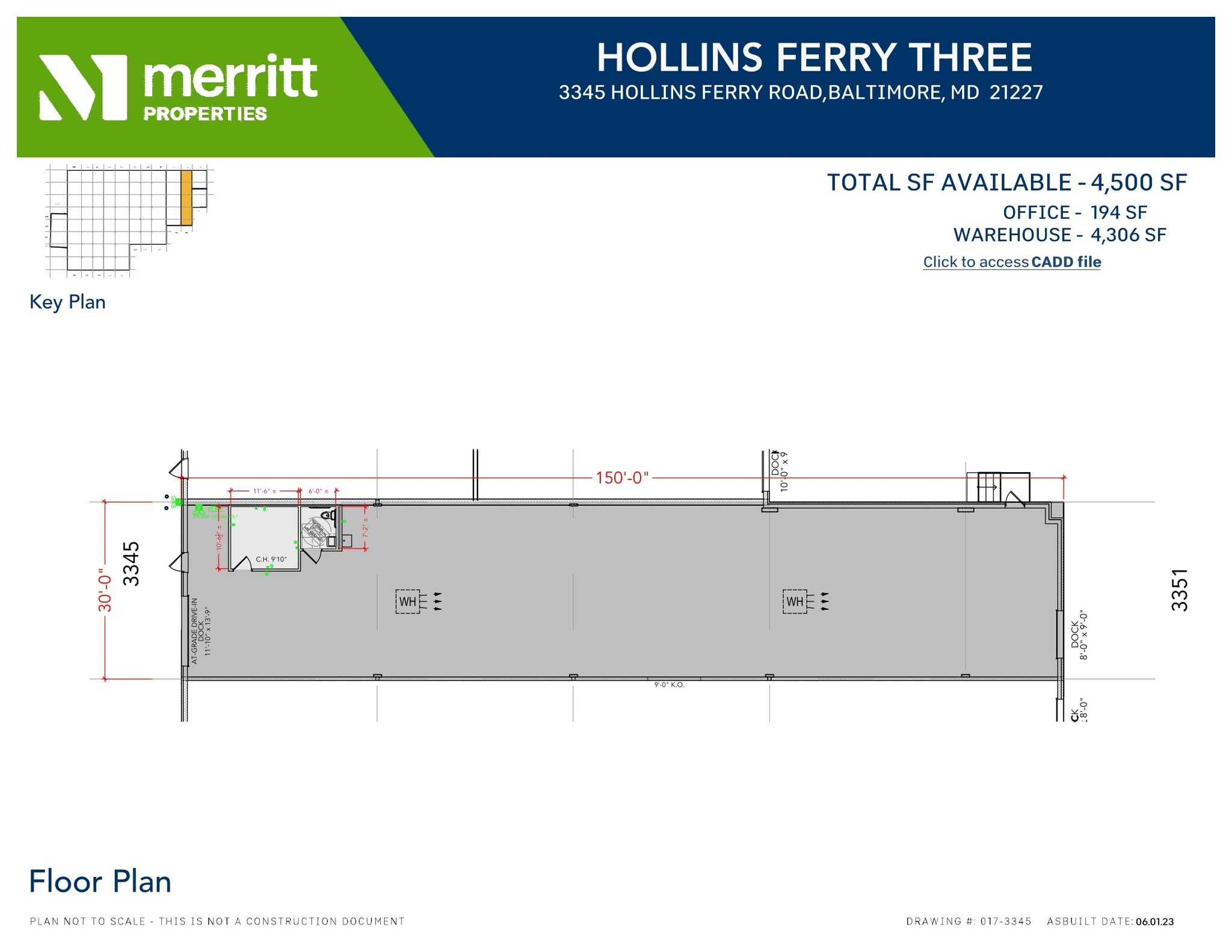 3319-3369 Hollins Ferry Rd, Lansdowne, MD à louer Plan d’étage- Image 1 de 1
