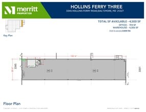 3319-3369 Hollins Ferry Rd, Lansdowne, MD à louer Plan d’étage- Image 1 de 1