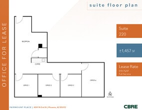4001 N 3rd St, Phoenix, AZ à vendre Plan d’étage- Image 1 de 1