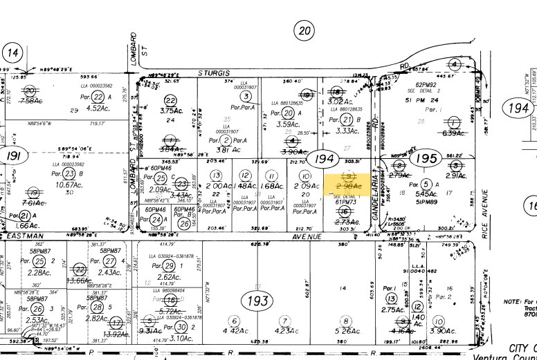 351 Candelaria, Oxnard, CA à louer - Plan cadastral - Image 3 de 4