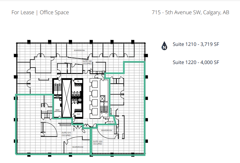 715 5 Av SW, Calgary, AB à louer Plan d  tage- Image 1 de 1