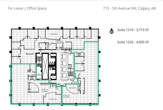 715 5 Av SW, Calgary, AB à louer Plan d  tage- Image 1 de 1