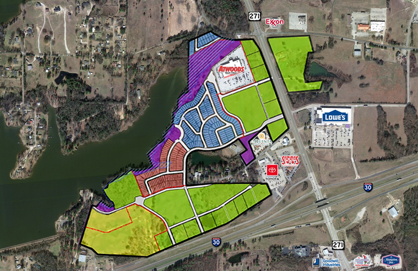 I 30, Mount Pleasant, TX for sale Aerial- Image 1 of 4