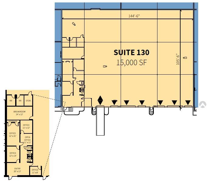 151 Regal Row, Dallas, TX for lease Floor Plan- Image 1 of 6