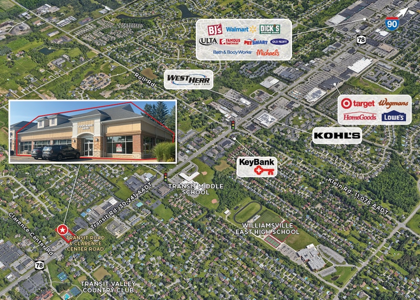 5965 Transit Rd, East Amherst, NY for lease - Aerial - Image 2 of 3