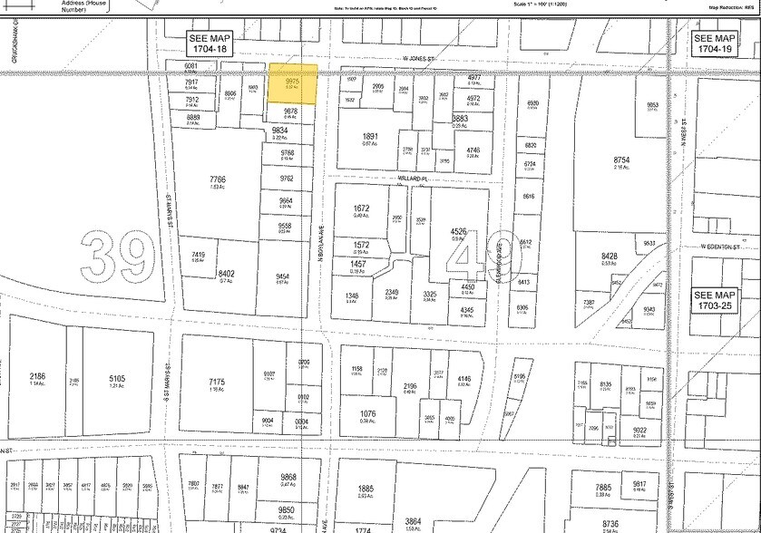 119 N Boylan Ave, Raleigh, NC à vendre - Plan cadastral - Image 1 de 4