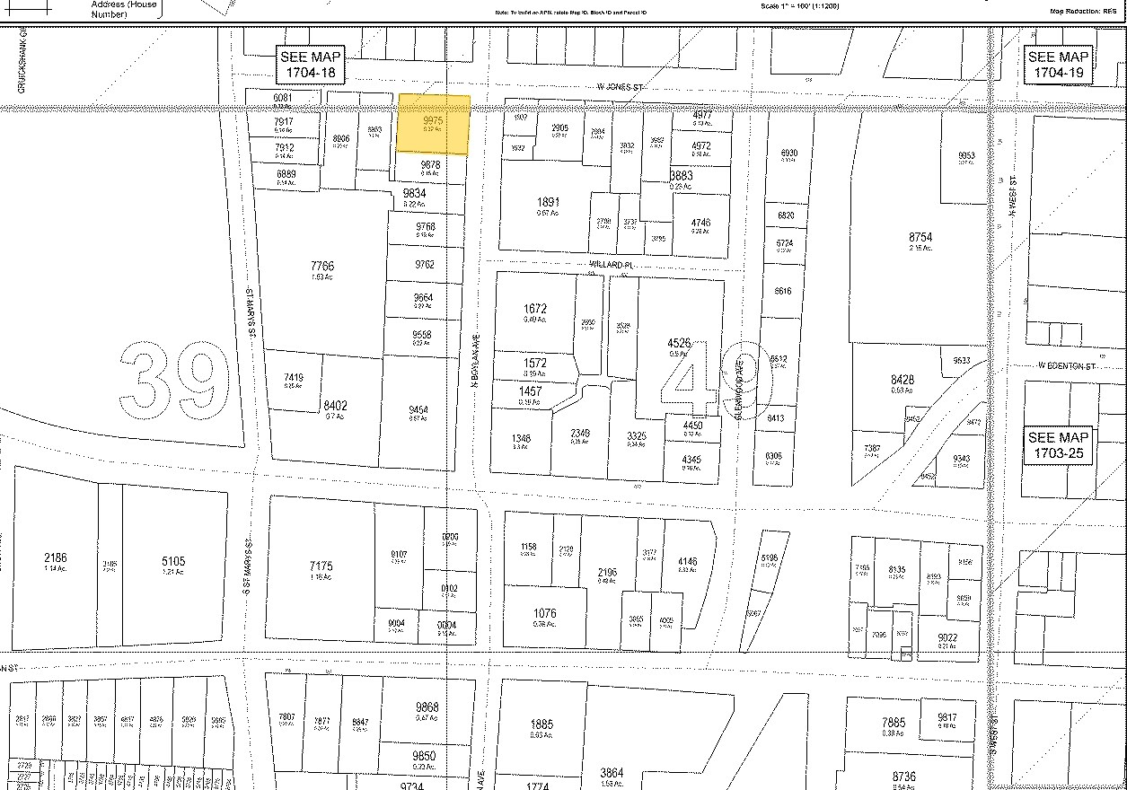 119 N Boylan Ave, Raleigh, NC à vendre Plan cadastral- Image 1 de 5