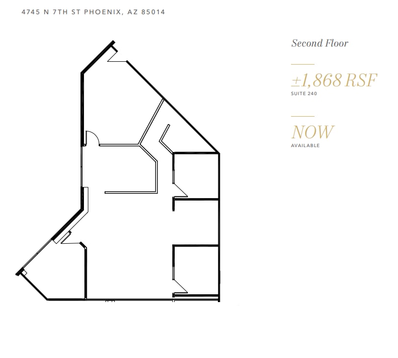 4745 N 7th St, Phoenix, AZ à louer Plan d’étage- Image 1 de 1