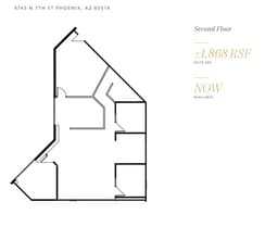 4745 N 7th St, Phoenix, AZ à louer Plan d’étage- Image 1 de 1