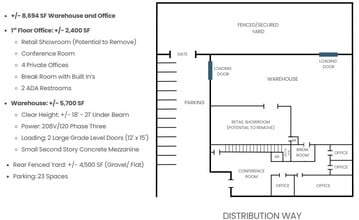 1265 Distribution Way, Vista, CA for lease Floor Plan- Image 1 of 1