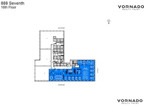 888 7th Ave, New York, NY à louer Plan d’étage- Image 1 de 1