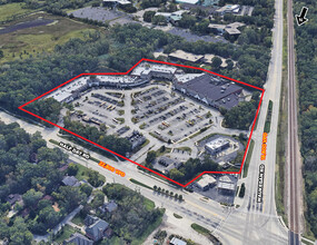 2501-2585 Waukegan Rd, Bannockburn, IL - aerial  map view