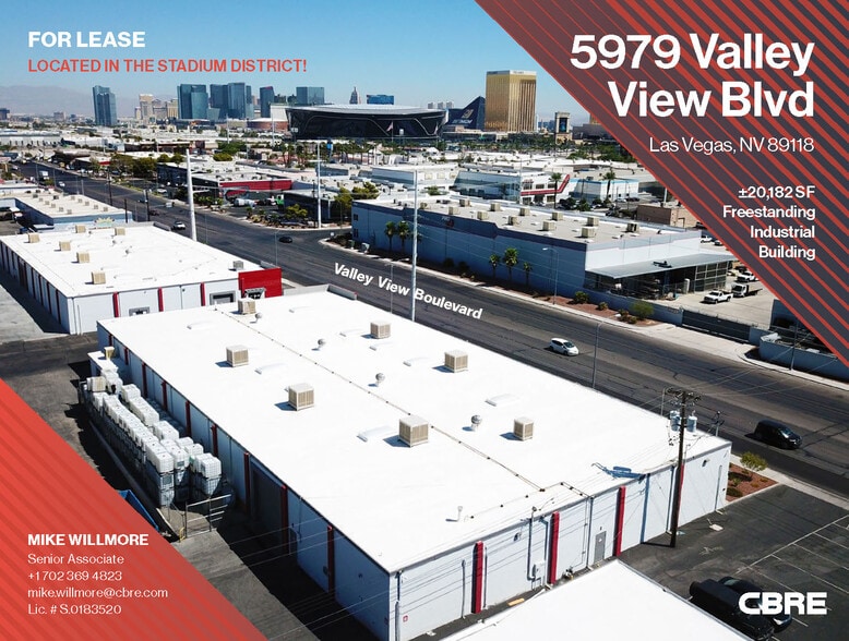 5979 Valley View Blvd, Las Vegas, NV for lease - Aerial - Image 1 of 6
