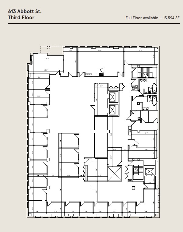 613 Abbott St, Detroit, MI à louer Plan d’étage- Image 1 de 1