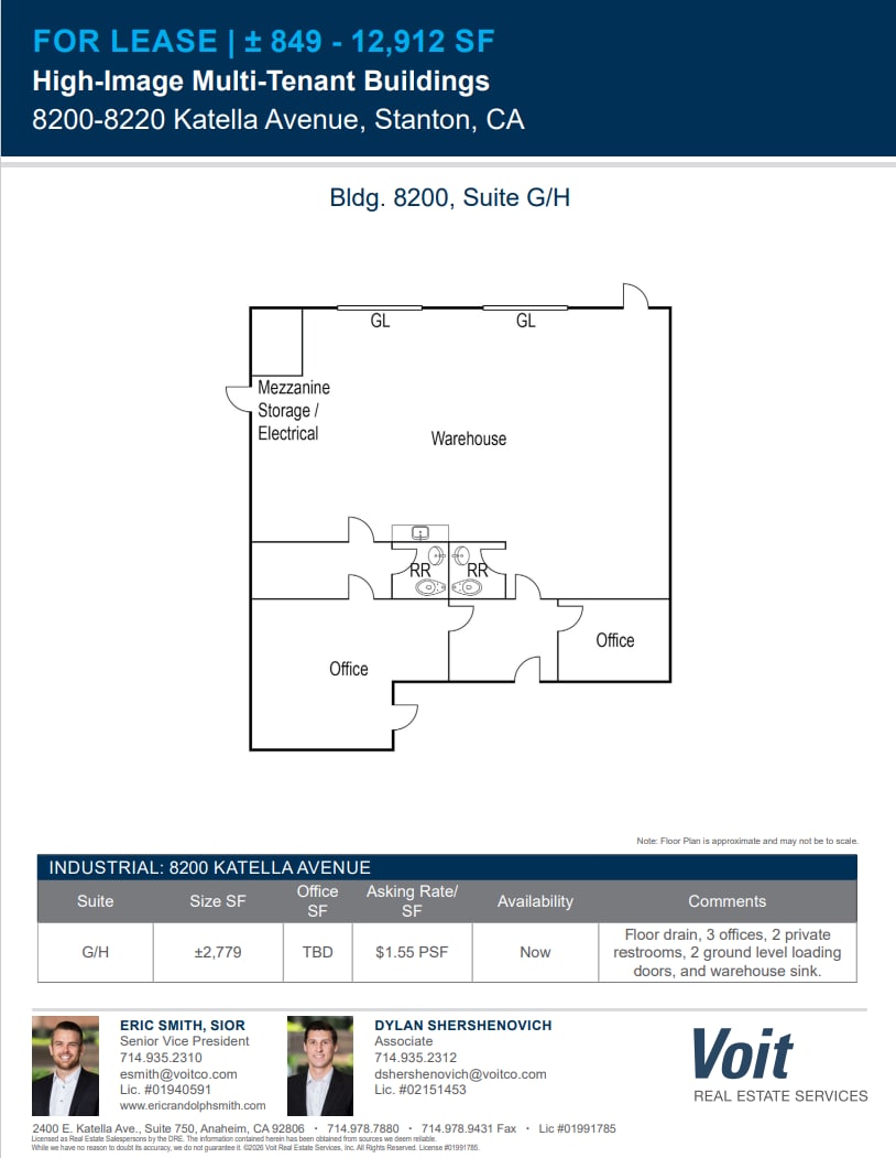 8200-8220 Katella Ave, Stanton, CA à louer Plan d’étage- Image 1 de 1