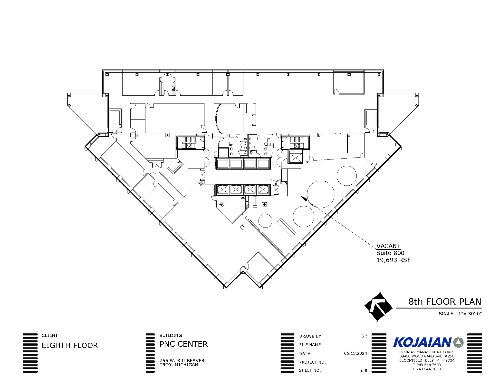 755 W Big Beaver Rd, Troy, MI à louer Plan d  tage- Image 1 de 1