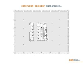1185 Avenue of the Americas, New York, NY à louer Plan d’étage- Image 1 de 1