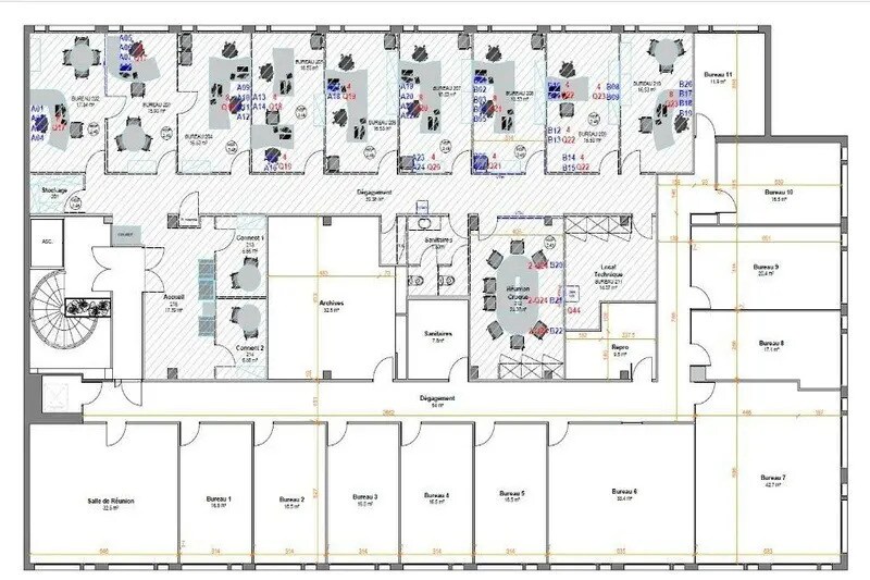 Bureau dans Lyon à vendre - Plan d’étage - Image 3 de 7