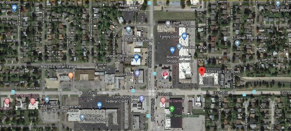 6539 E 31st St, Tulsa, OK for lease - Aerial - Image 3 of 14