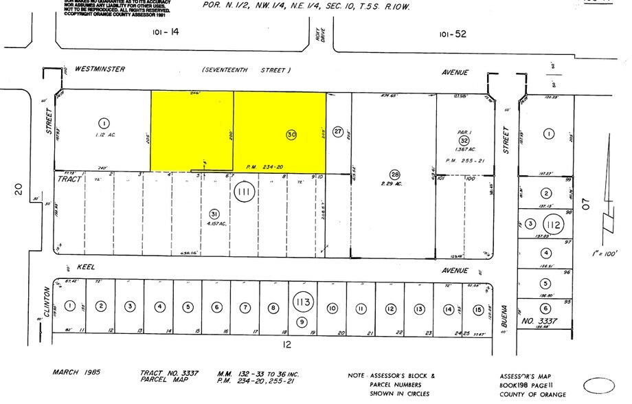 12620 Westminster Ave, Garden Grove, CA for lease - Plat Map - Image 2 of 5