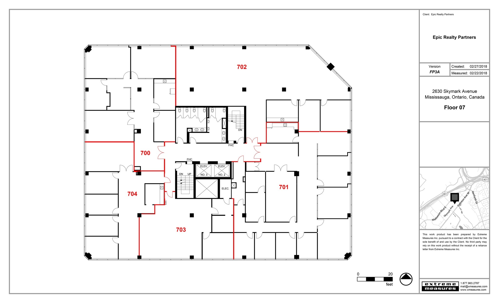 2630 Skymark Ave, Mississauga, ON à louer Plan de site- Image 1 de 1