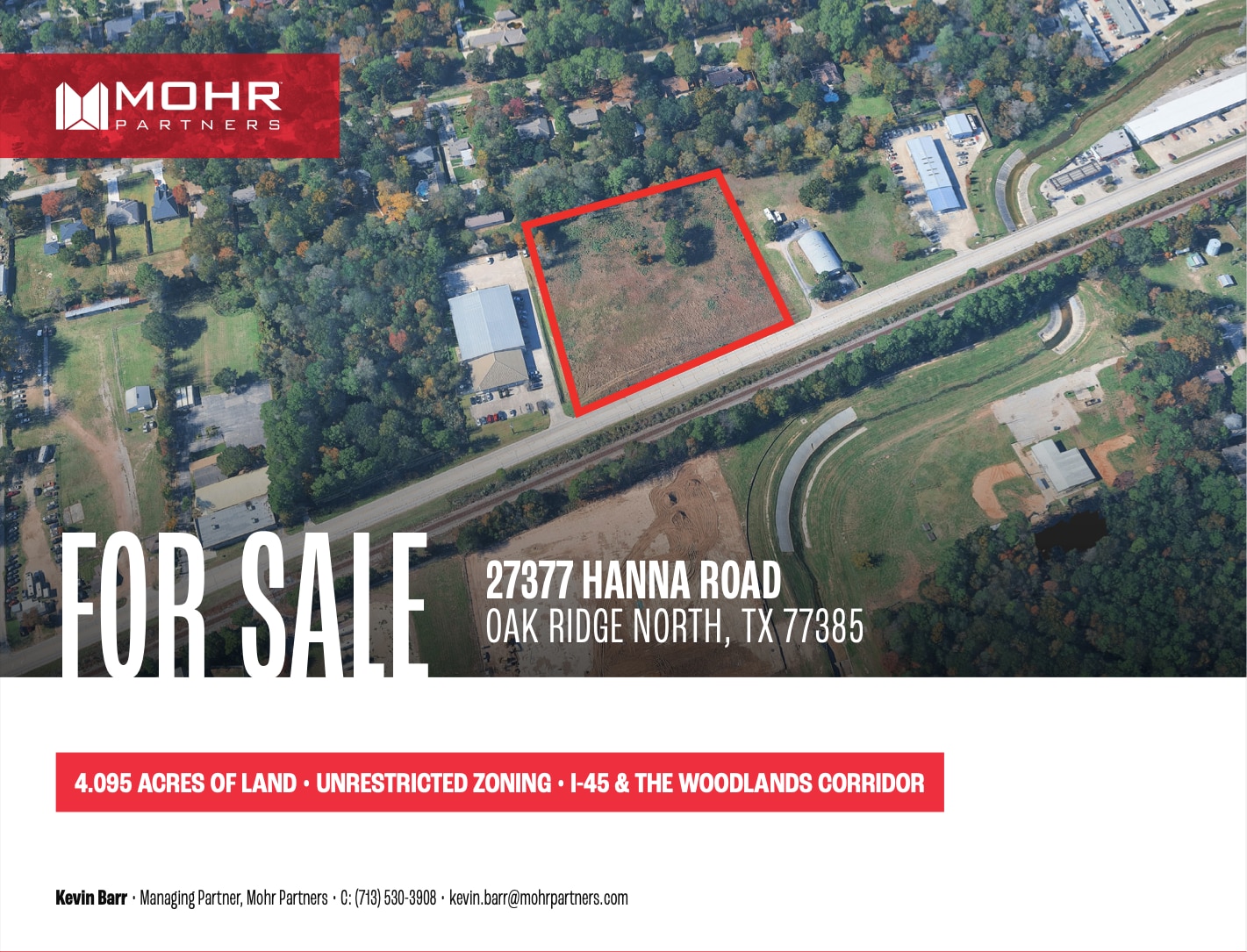 27377 Hanna Rd, Conroe, TX for sale Aerial- Image 1 of 5