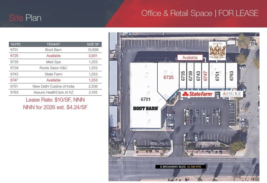 6701-6763 E Broadway Blvd, Tucson, AZ for lease - Building Photo - Image 2 of 7