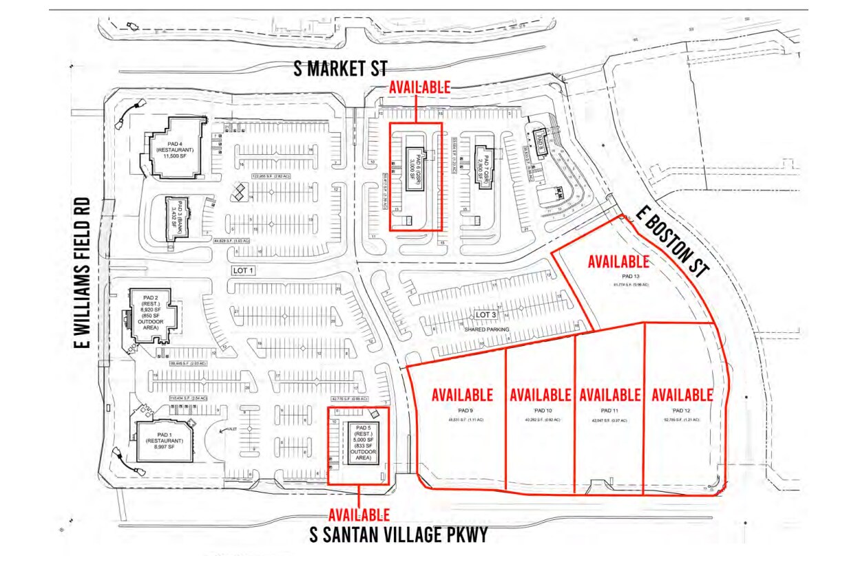 SEC E Williams Fld Rd & S Santan Village Pkwy, Gilbert, AZ à louer Photo du bâtiment- Image 1 de 2