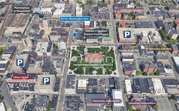 201 N Washington Ave, Scranton, PA - AERIAL  map view