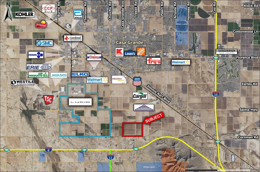 0 Trekell Road, Casa Grande, AZ à vendre - Aérien - Image 1 de 3