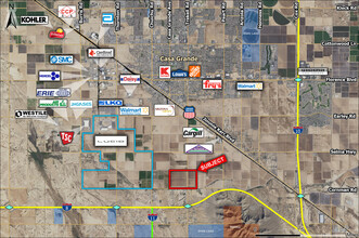 0 Trekell Road, Casa Grande, AZ - AERIAL  map view - Image1