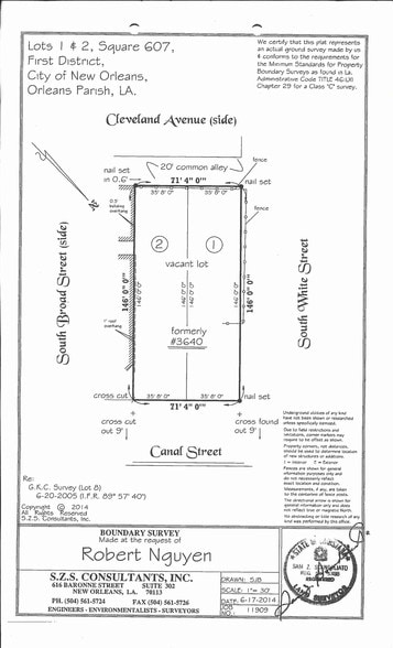 2760 Canal Street, New Orleans, LA à vendre - Plan cadastral - Image 3 de 3